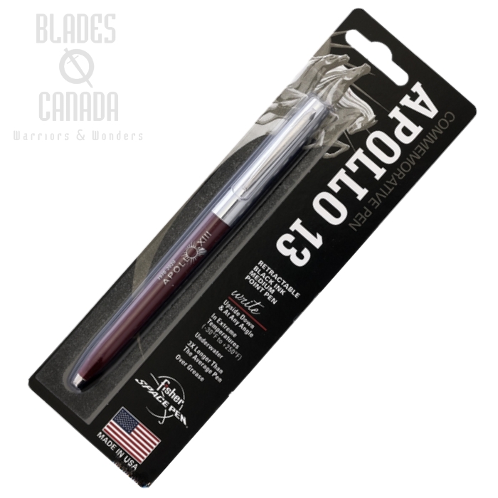 Fisher Space Pen Apollo Pen, Burgundy/Crome, FP775-13-50-BURG